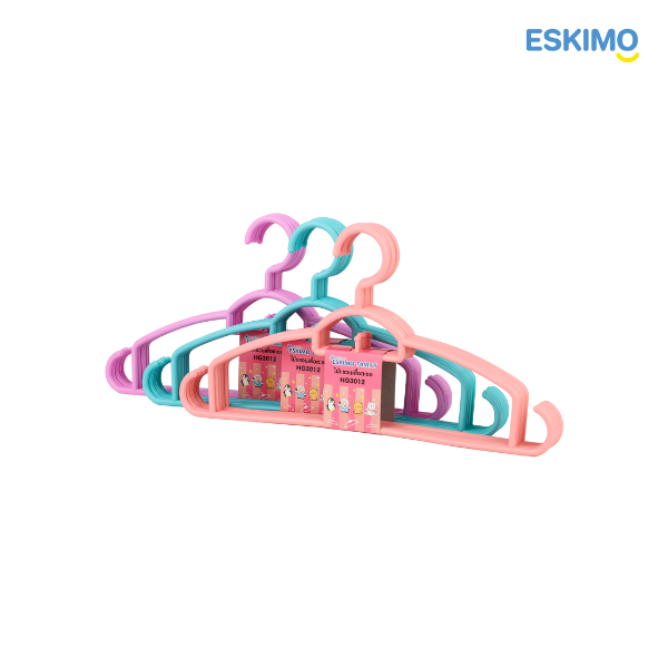 ไม้แขวนเสื้อพลาสติก| สินค้ามีสต็อกพร้อมส่ง Eskimo